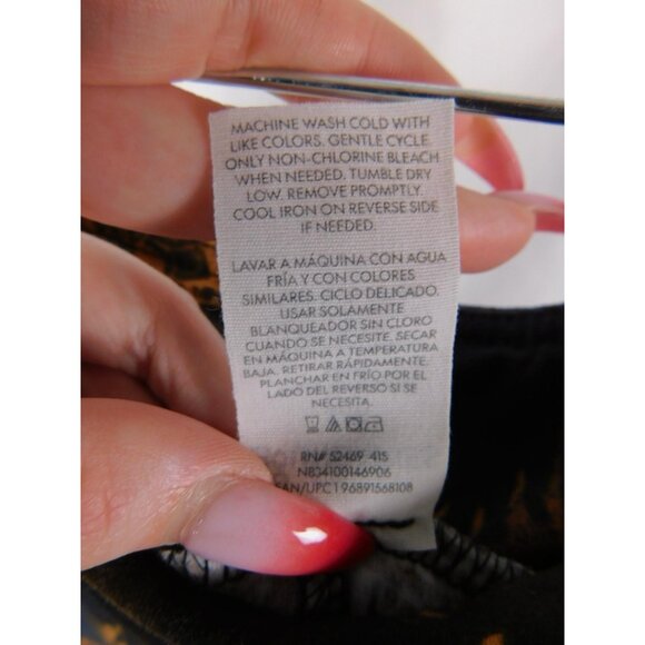 No Boundaries Leggings Womens Small Medium Black Orange Tattoo Print Butterfly - Picture 12 of 12